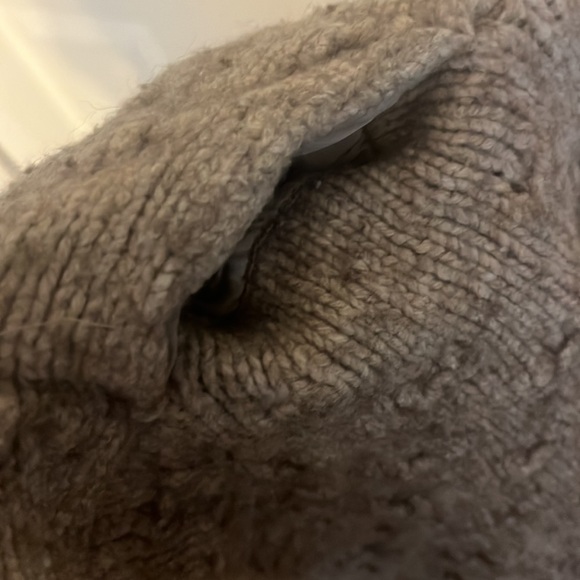 Vince Tuck Stitch Cardigan Heather Khaki Tan - Picture 8 of 8